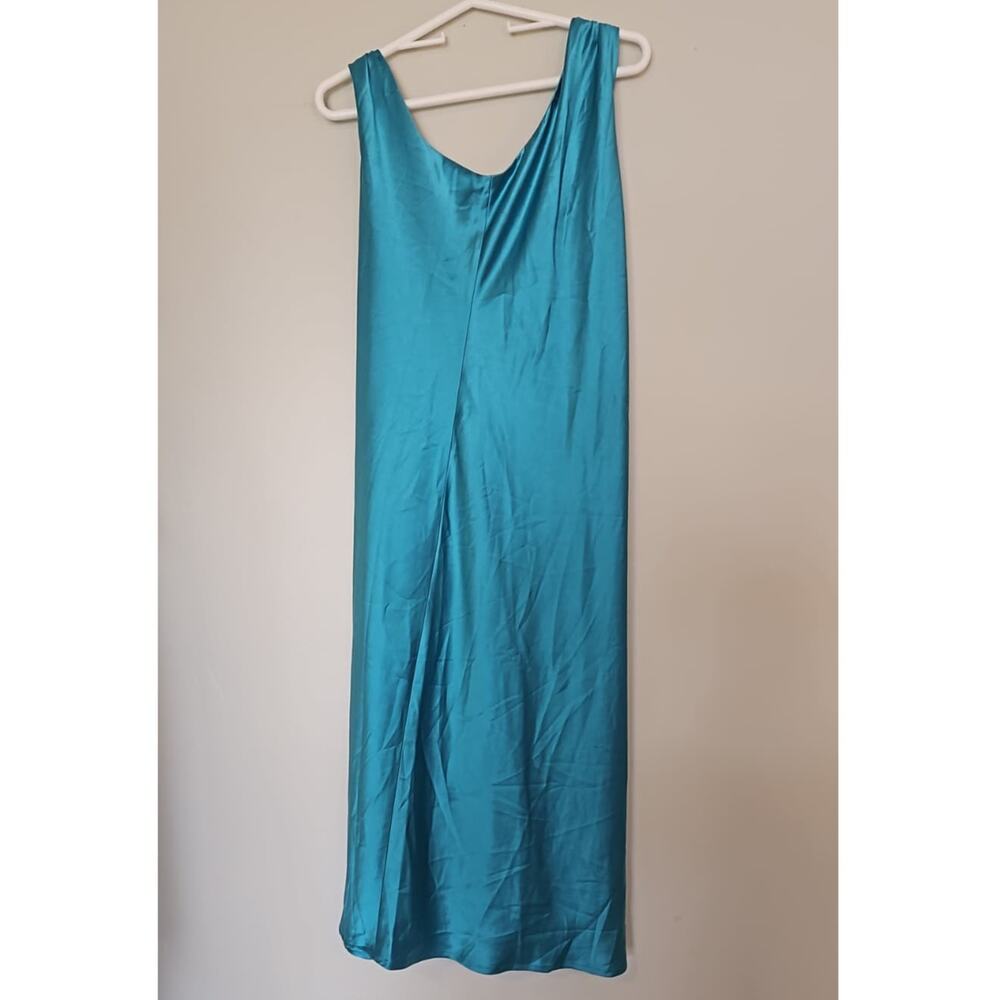 Jason Wu V-Neck Sleeveless Midi Dress – Turquoise – Size S - Picture 2 of 4